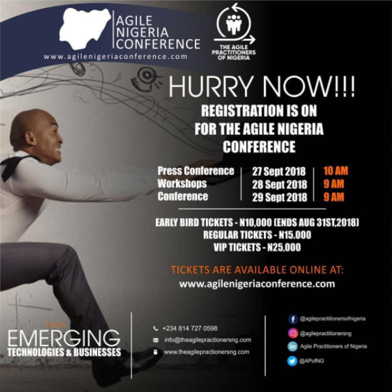 Agile Nigeria Conference 2018 flyer