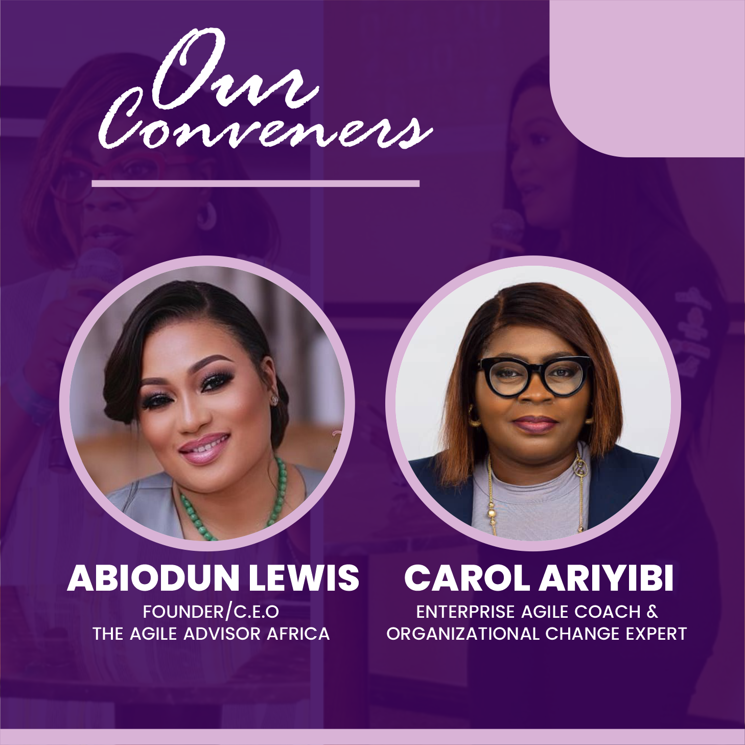flyer for Conveners - Women In Agile Leadership