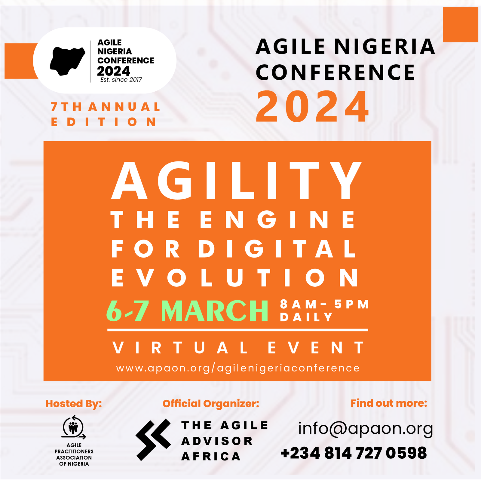 Agile Nigeria Conference 2024 Official Flyer